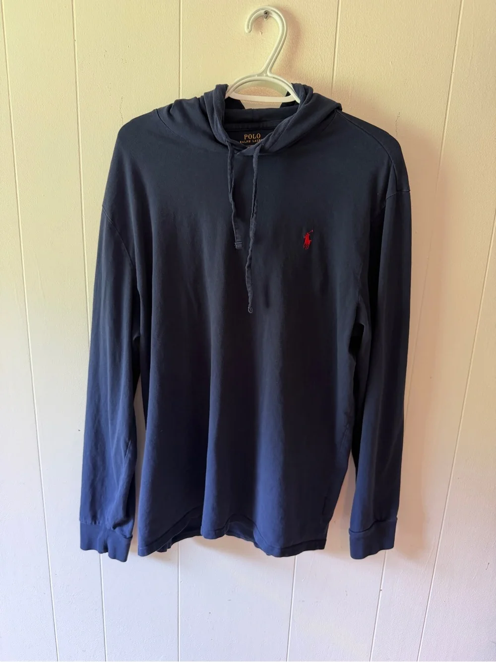 Polo by Ralph Lauren Navy Long-Sleeve Hoodie with Red Pony